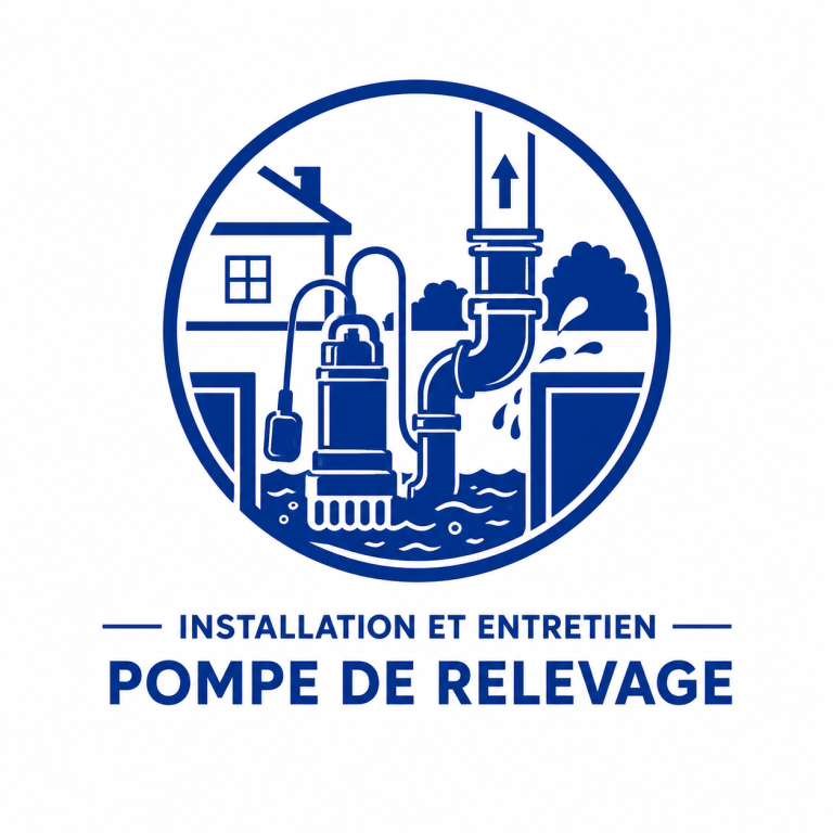 Logo représentant l'installation et l'entretien de pompes de relevage 
